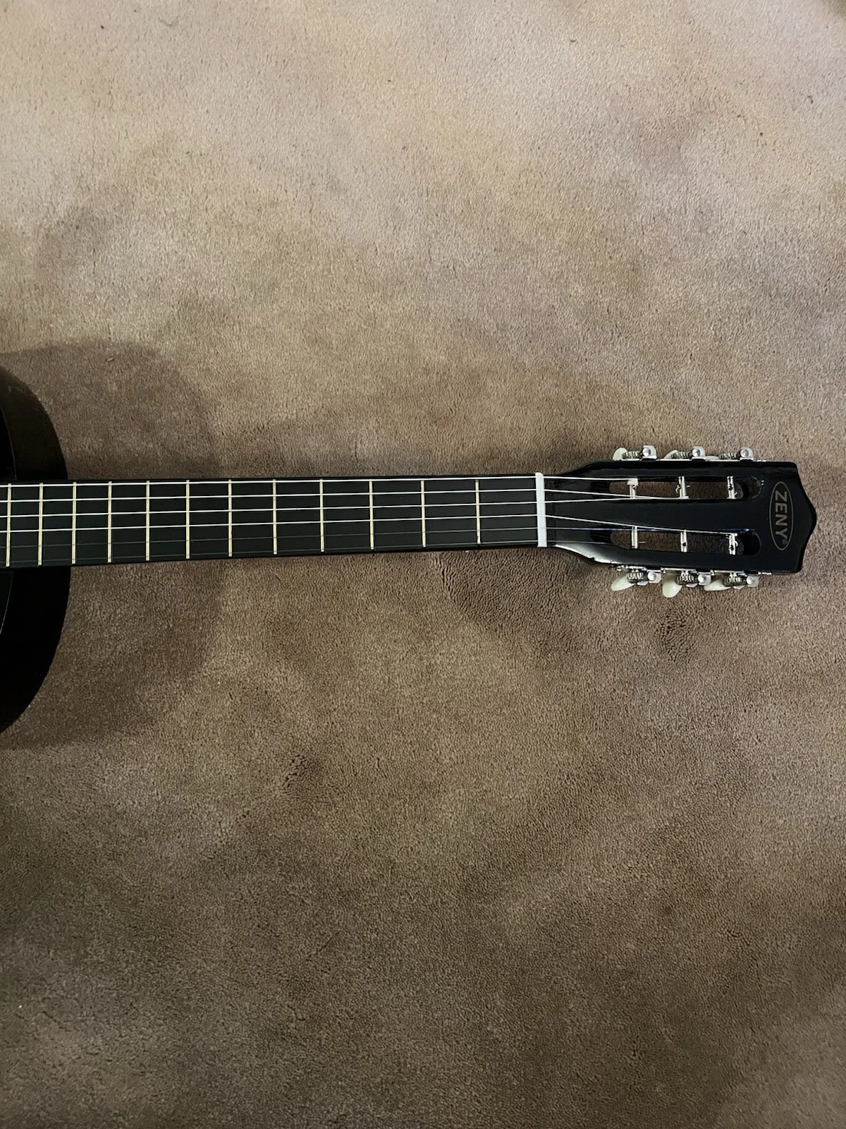 Chris Jericho Autographed Black Acoustic Guitar Fozzy Exact Proof, image 2
