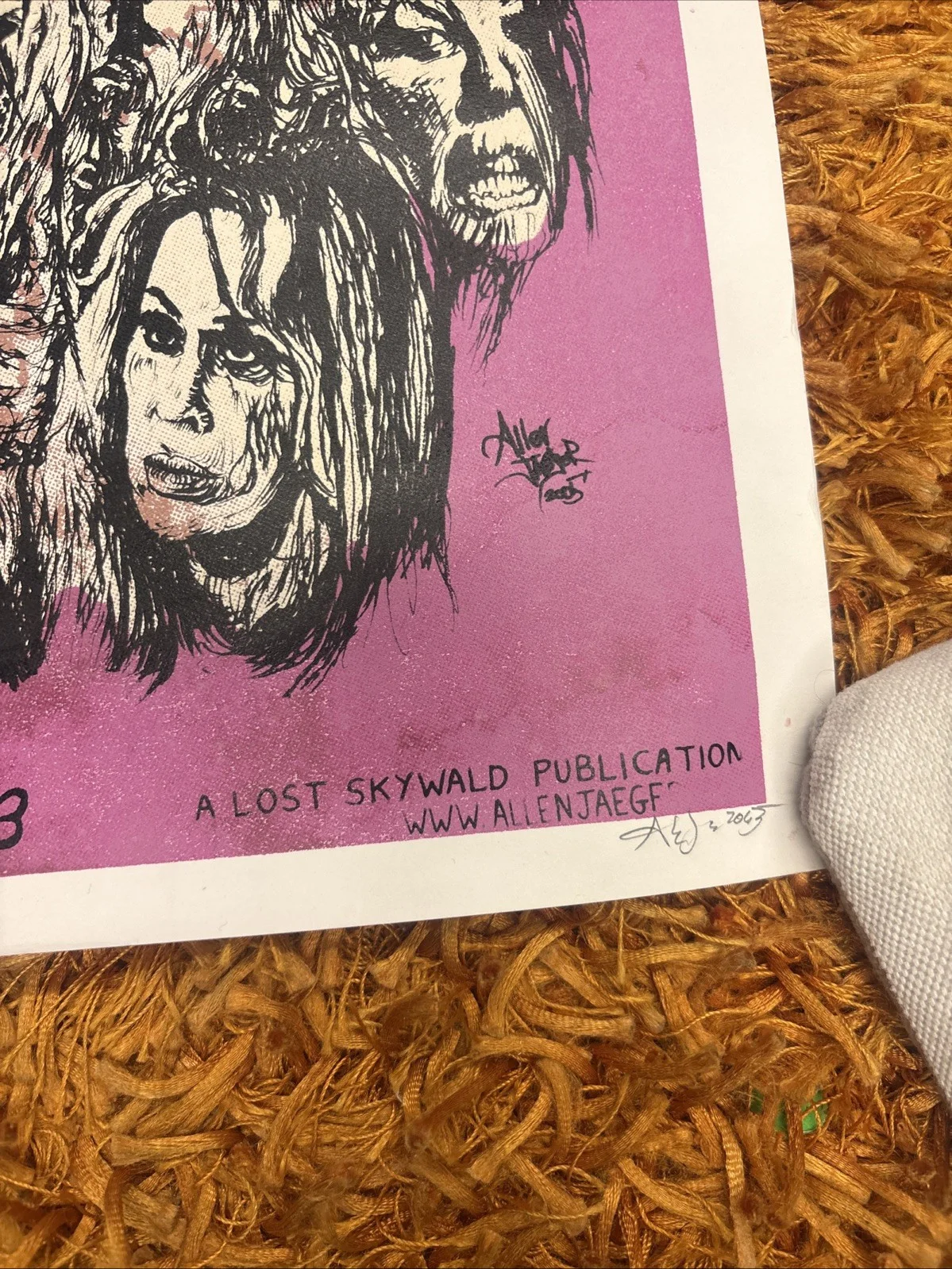 Allen Jaeger Original Signed And Numbered Rob Zombie H.O.B Show Poster, изображение 3