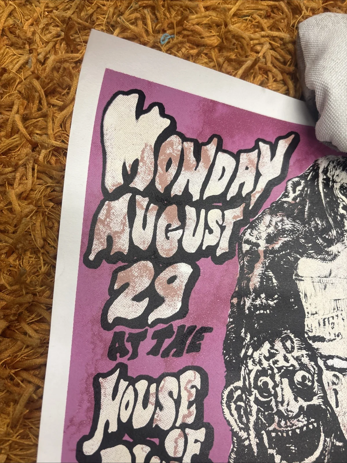Allen Jaeger Original Signed And Numbered Rob Zombie H.O.B Show Poster, изображение 4