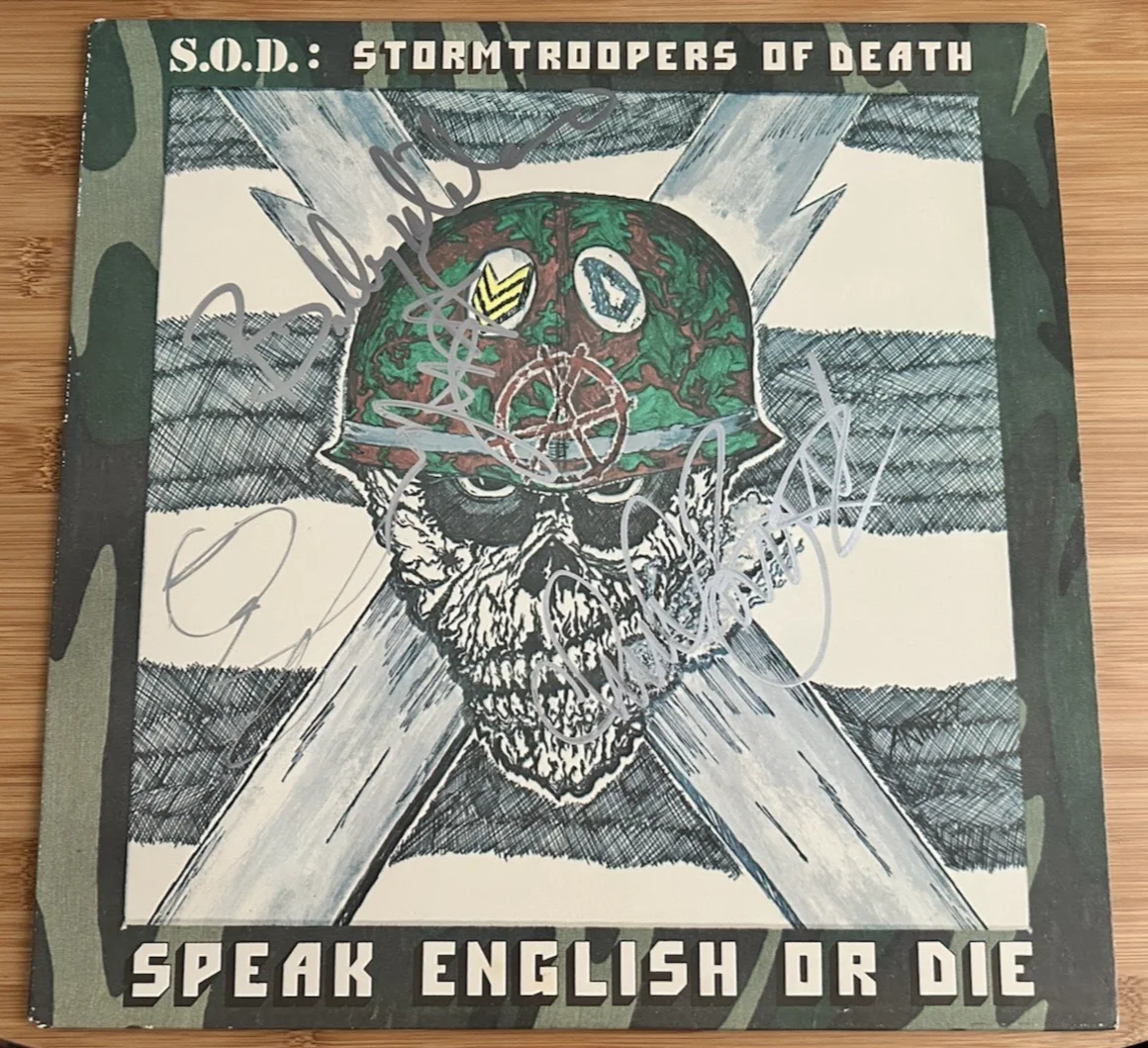 Stormtroopers of Death (S.O.D.) "Speak English Or Die" Vinyl - Signed Billy M +3, изображение 2
