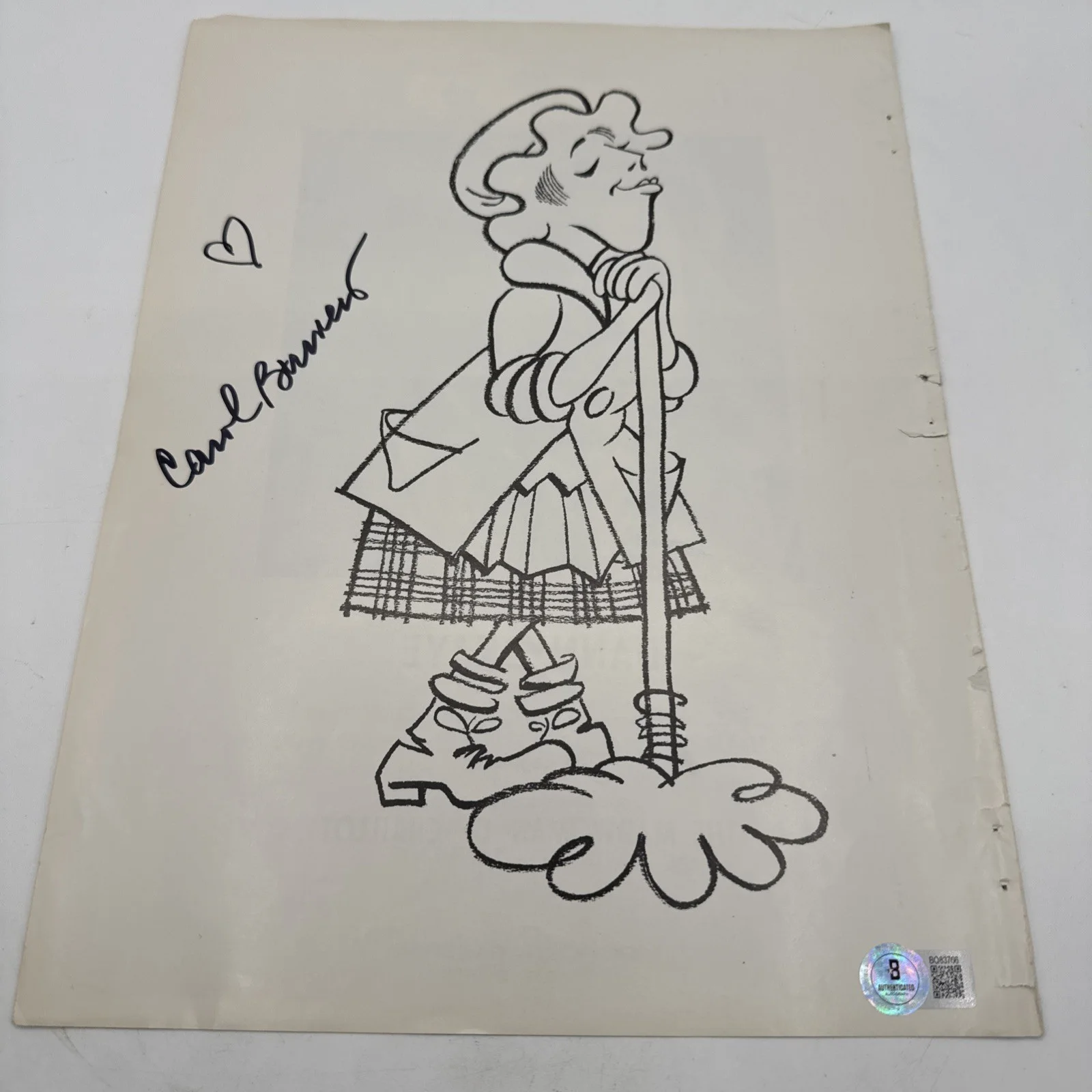 Carol Burnett — Carol Burnett Autographed Magazine Ad Page 9 x 12 Signed Auto Beckett Authentic