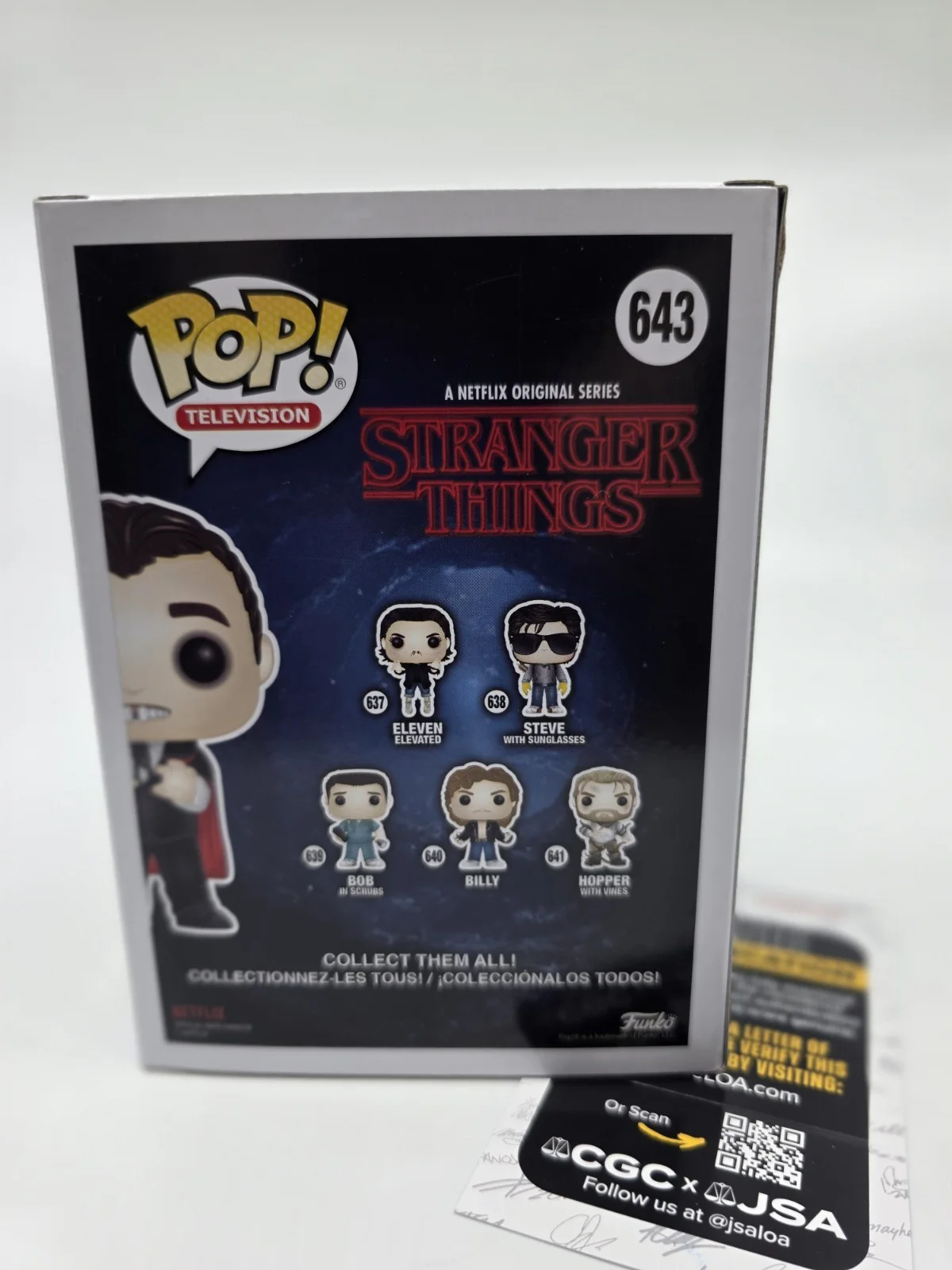 Sean Astin — Vampire Bob Signed Funko Pop Stranger Things Sean Astin Autograph JSA COA 643, image 3
