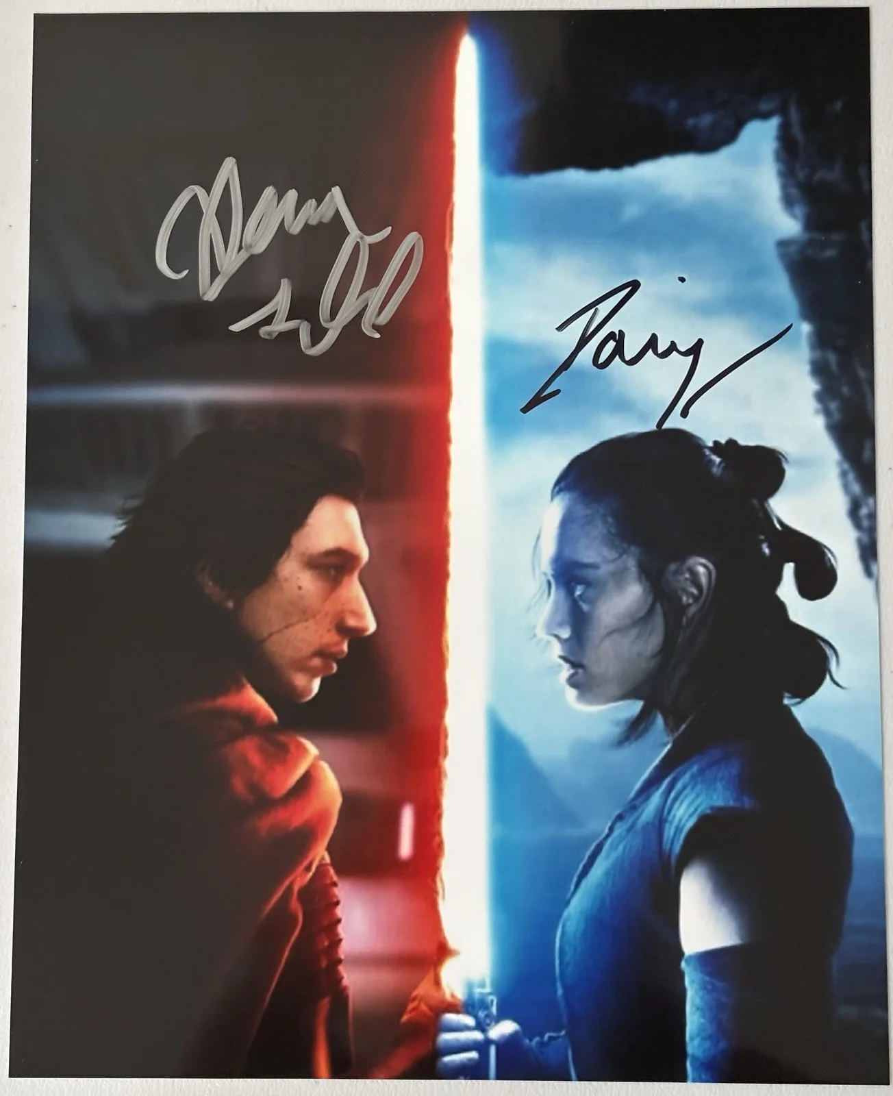 Daisy Ridley And Adam Driver — Adam Driver And Daisy Ridley Signed Photo, 8x10 With COA, Starwars,