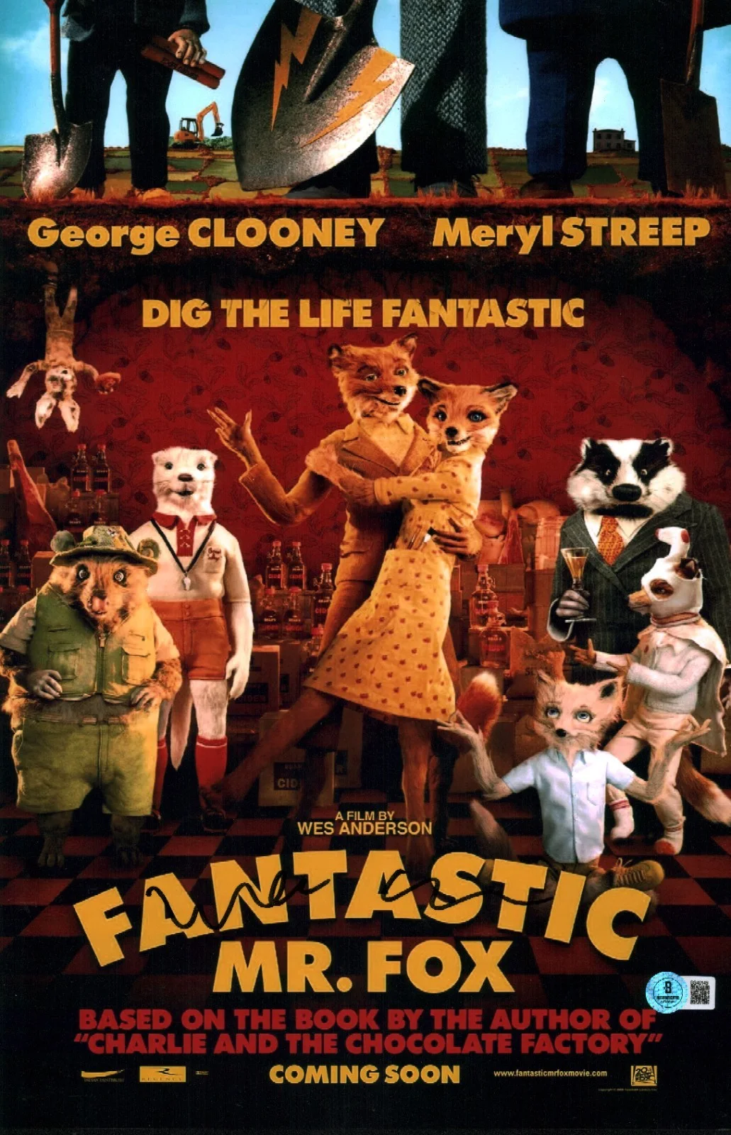 Wes Anderson — Wes Anderson Signed Autograph Fantastic Mr. Fox Director 11x17 Photo BAS COA
