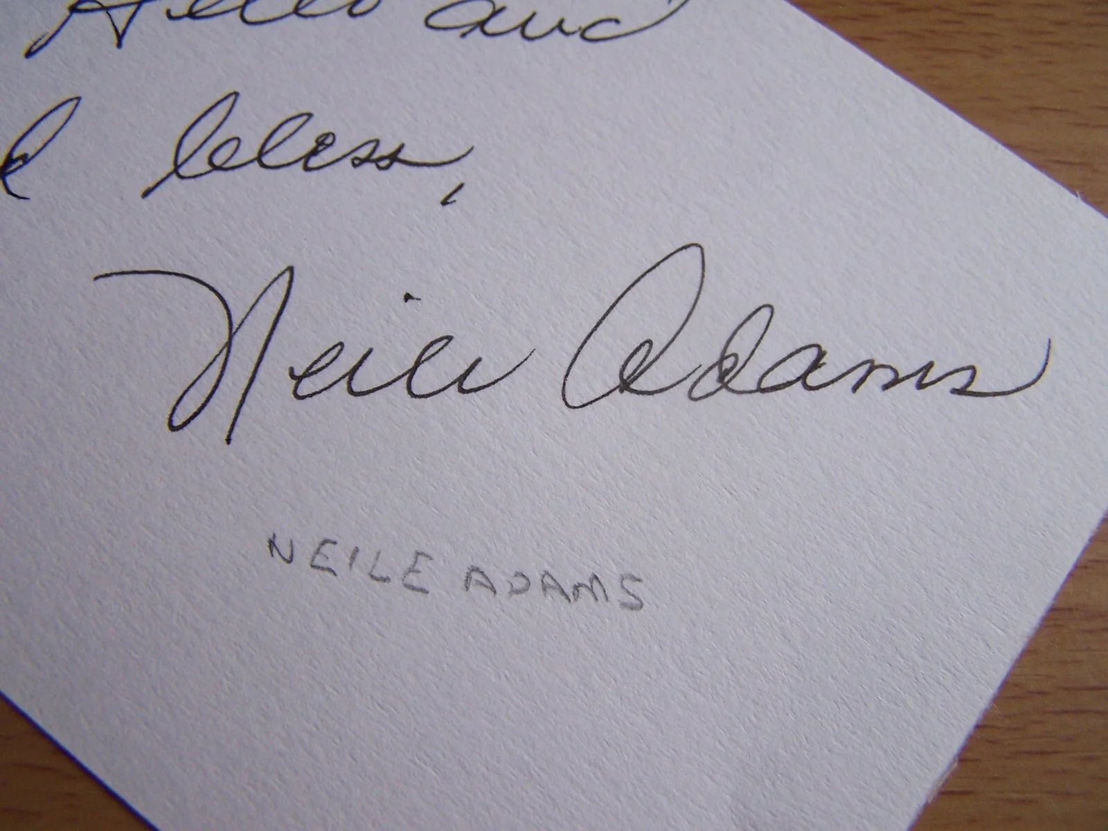 Niele Adams Hand Signed Autograph Attributed Message Actress Steve McQueen, image 2