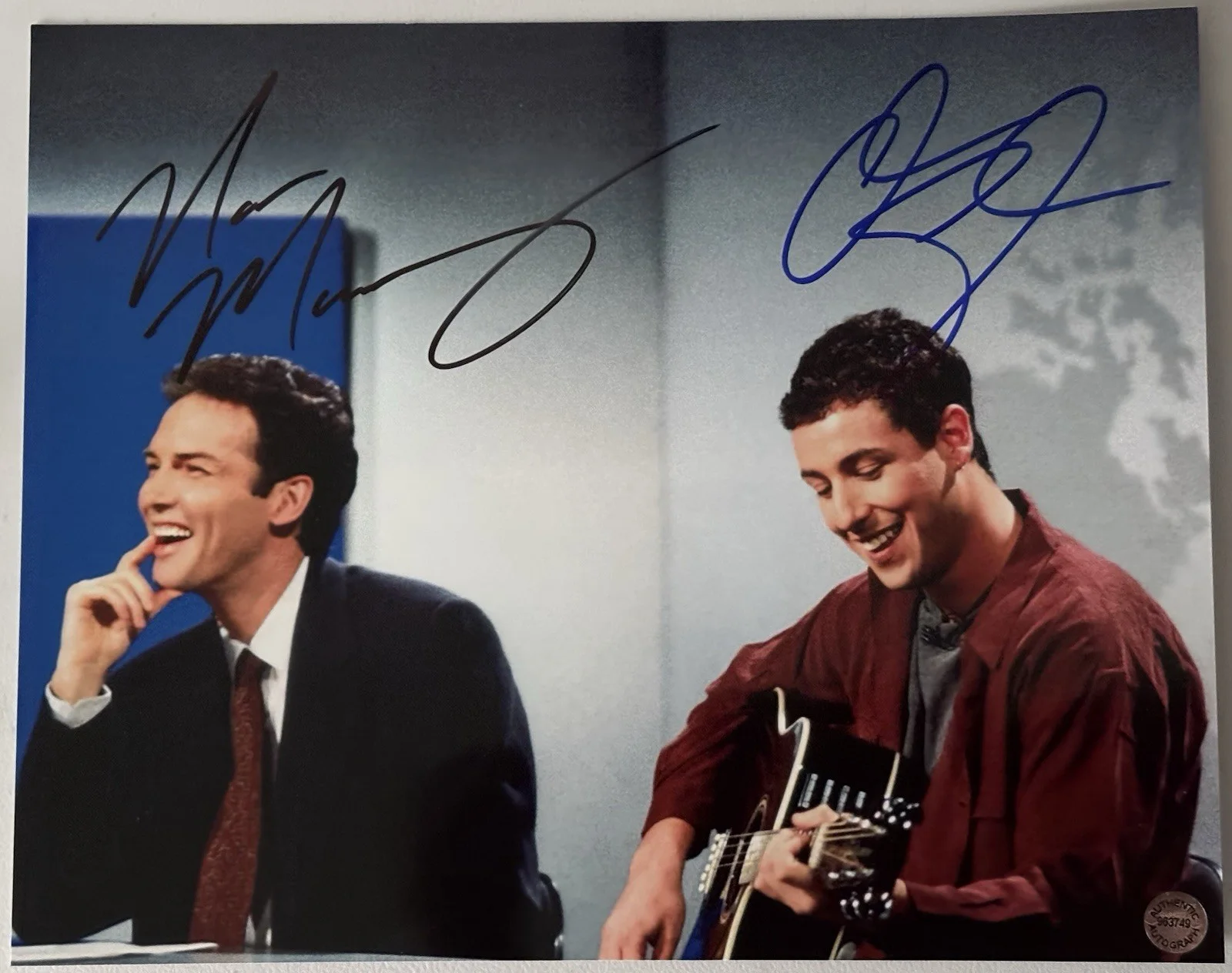 Adam Sandler And Norm Macdonald — Norm Macdonald And Adam Sandler Signed Photo, 8x10 With COA, SNL, Weekend Update