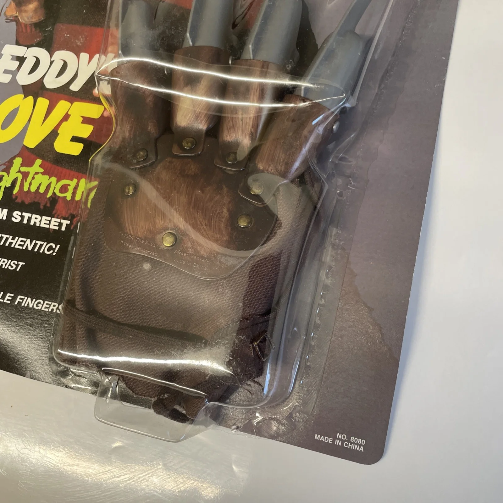 1984 Sealed The Nightmare on Elm Street Freddys Glove - MOC BNIB Unpunched Card, изображение 3