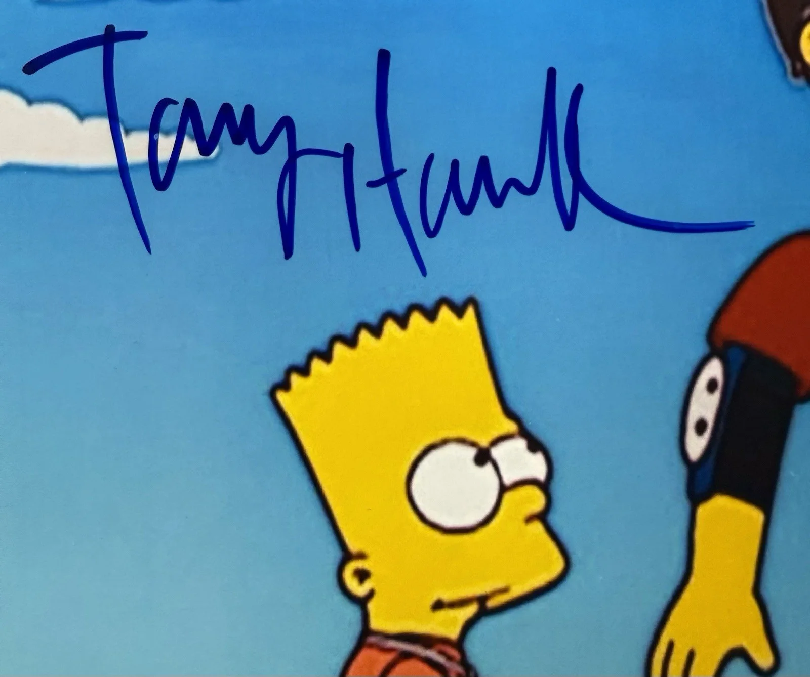 Tony Hawk, Matt Groening — Tony Hawk & Matt Groening Simpsons 8x10 Autograph & Bart Simpson Sketch Beckett, изображение 2