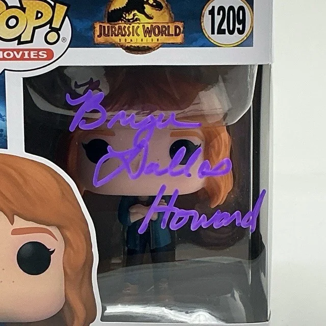 Bryce Dallas Howard Autographed Claire Dearing Jurassic World Funko Pop OCCM, image 2