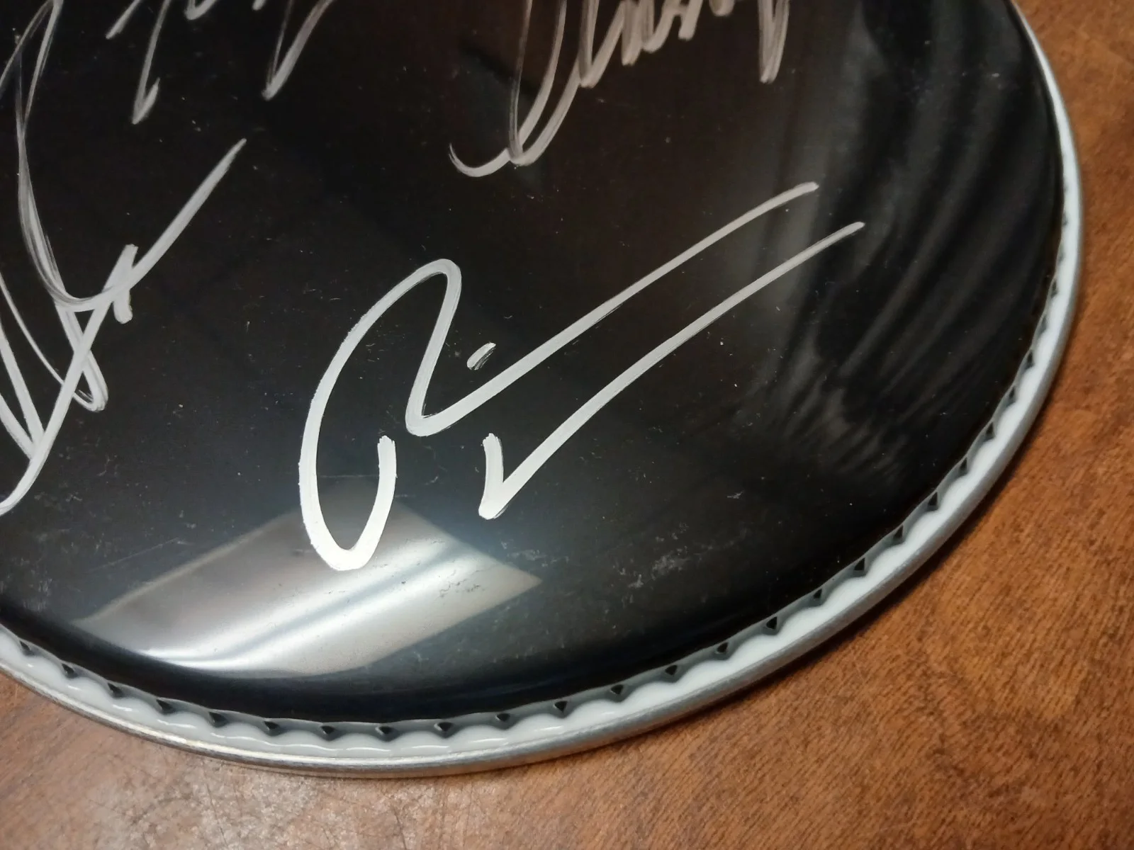 Orbit Culture autographed Drumhead with 4 signatures, image 2