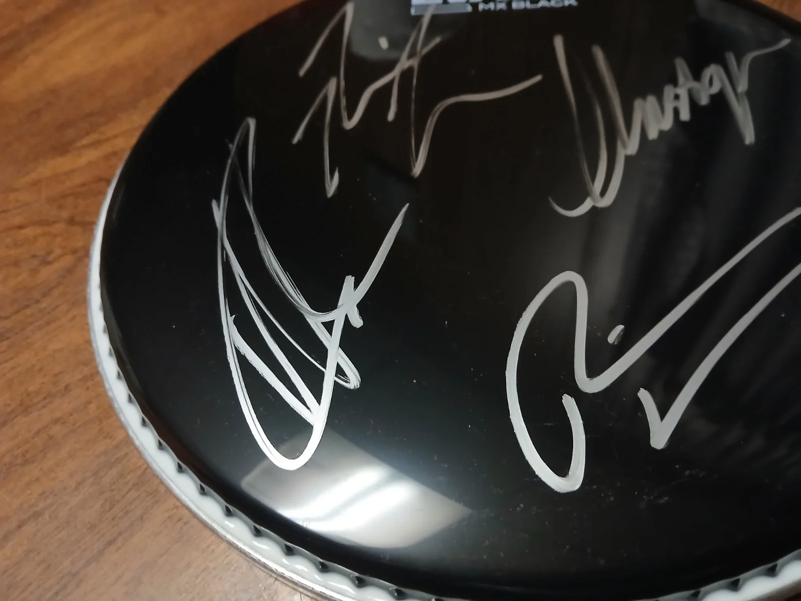 Orbit Culture autographed Drumhead with 4 signatures, image 5