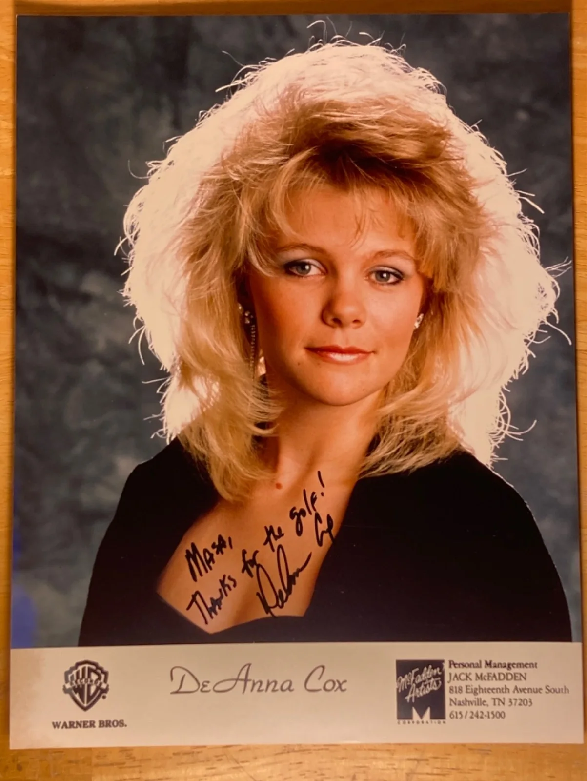 Hand SIGNED DeAnna Cox 8x10 Agency Press Photo (Warner Bros) Country Singer, изображение 2