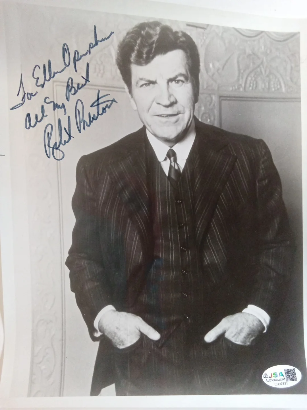 Robert Preston Signed Black & White 8x10 Photo JSA, image 2