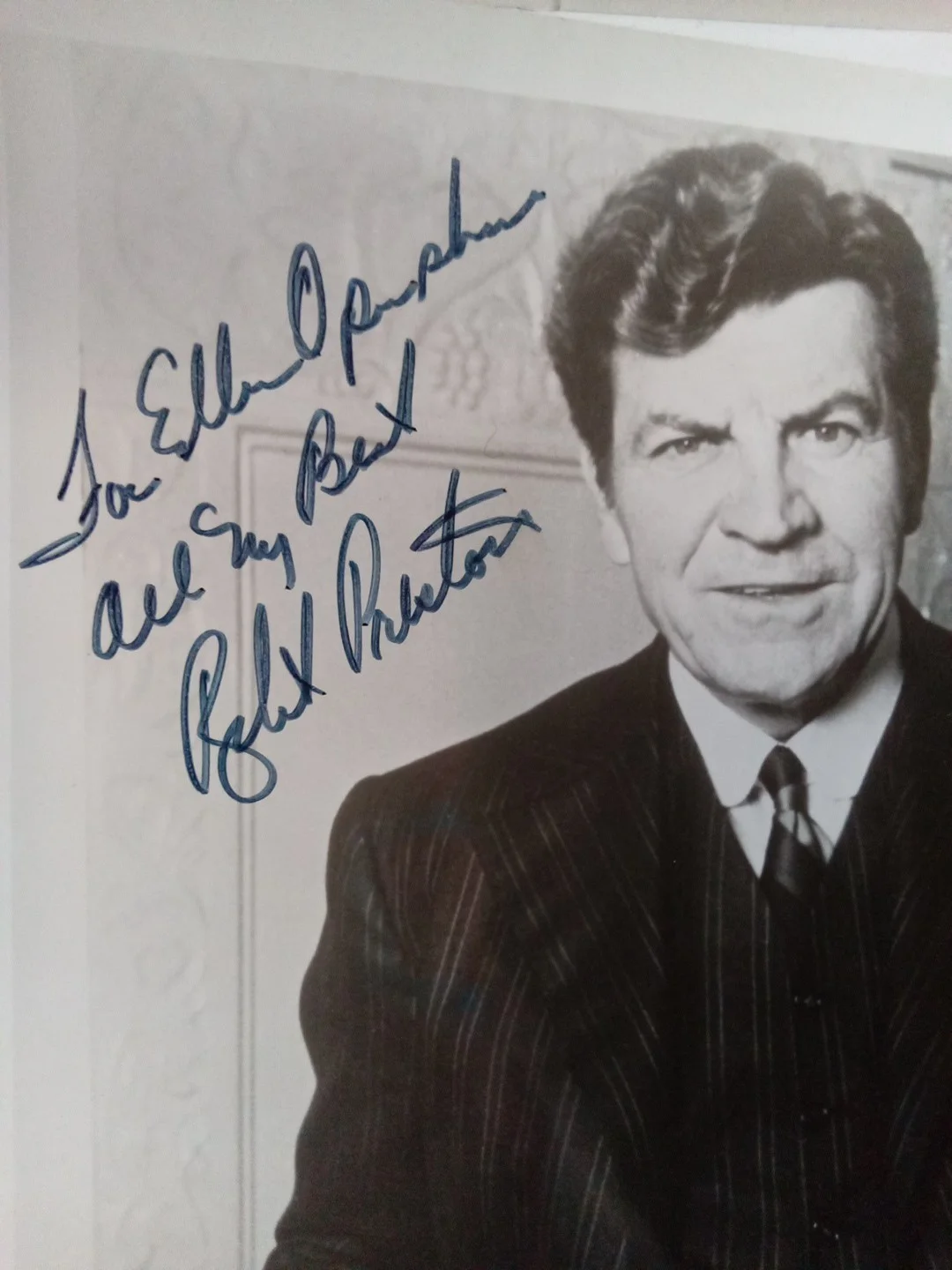 Robert Preston Signed Black & White 8x10 Photo JSA, image 3