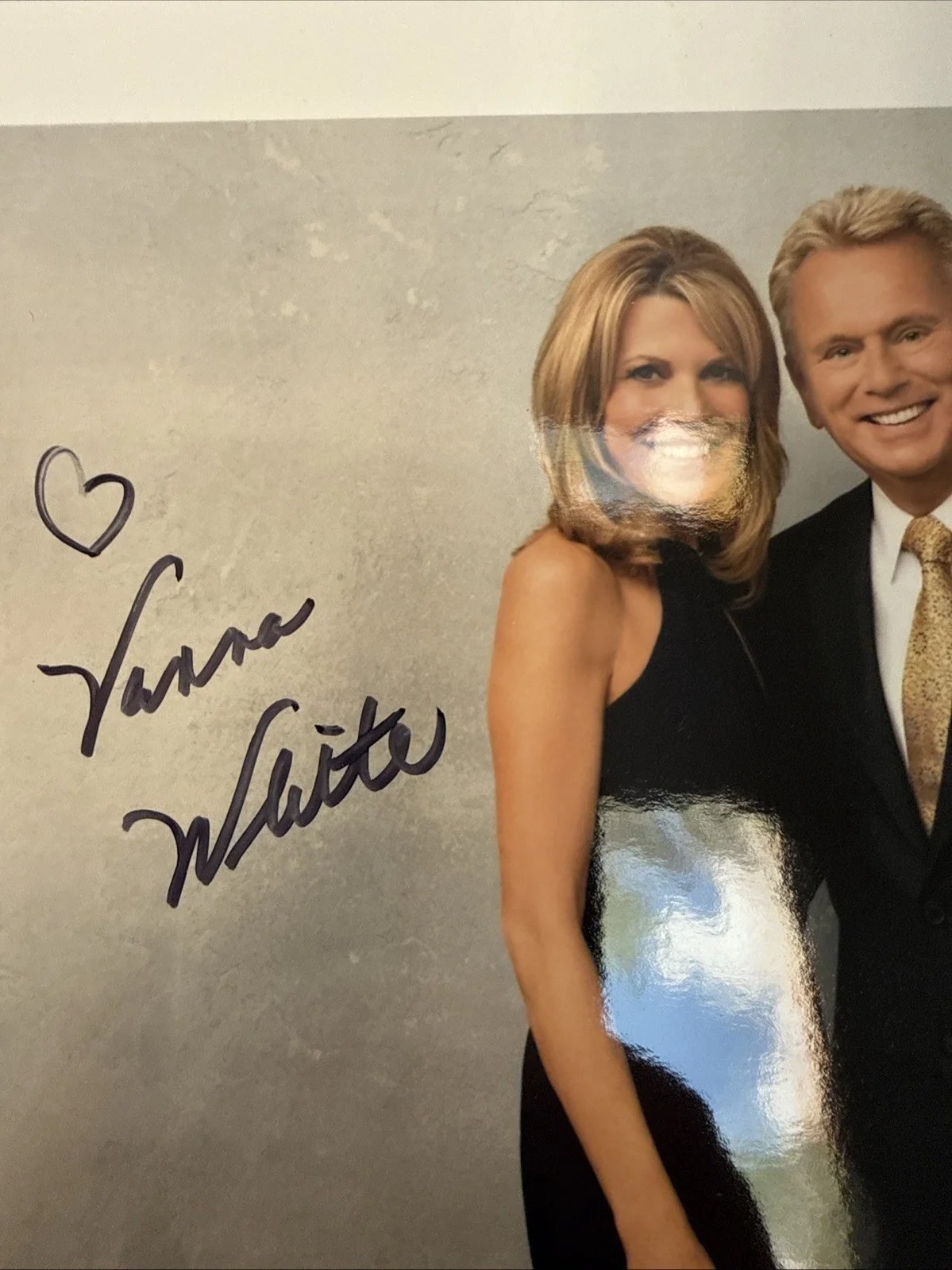 Pat Sajak, Vanna White — Pat Sajak Vanna White Dual Signed 8 x 10 Photo Wheel Of Fortune Host Autograph, изображение 4