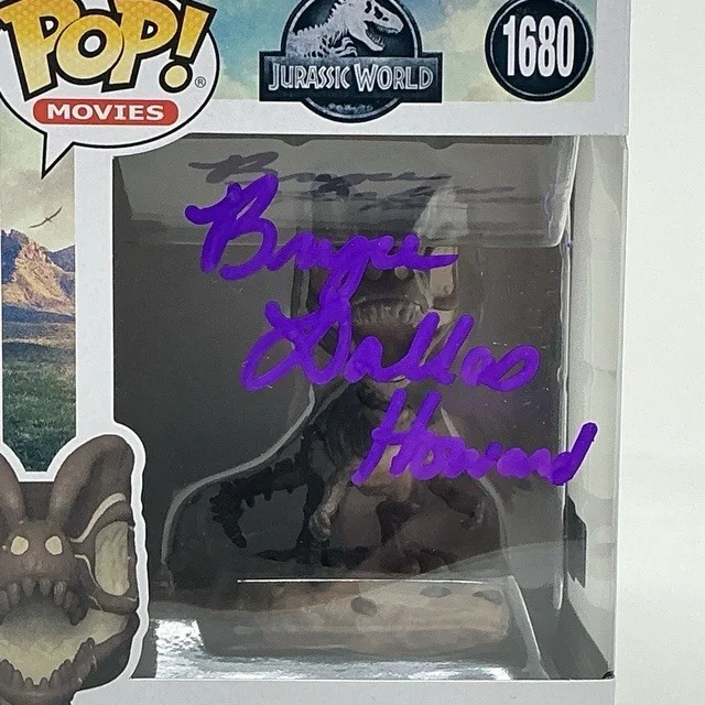 Bryce Dallas Howard Autographed Claire Dearing Jurassic World Funko Pop OCCM, image 2
