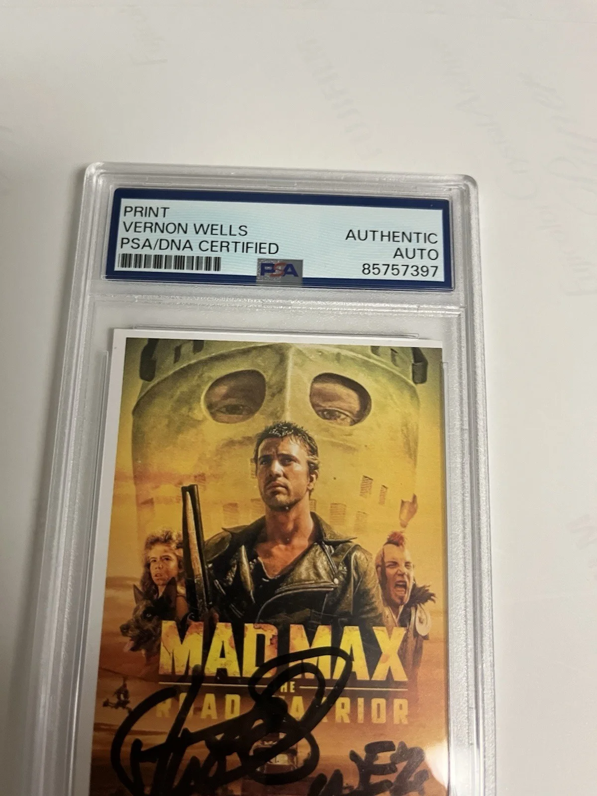 Autographed Vernon Wells Mad Max 2 Movie Print Card PSA Signed Auto Authentic, изображение 3