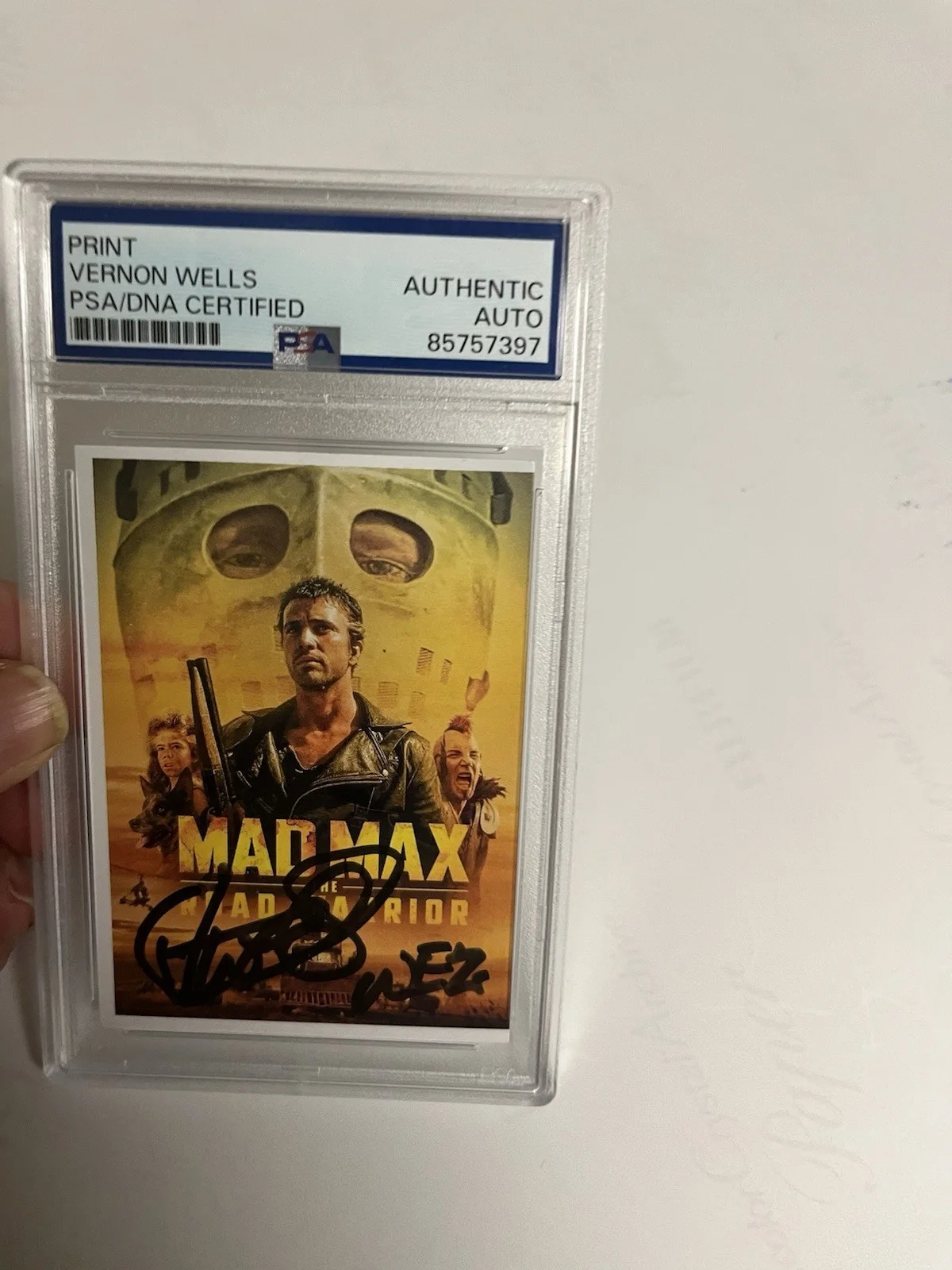 Autographed Vernon Wells Mad Max 2 Movie Print Card PSA Signed Auto Authentic, изображение 5