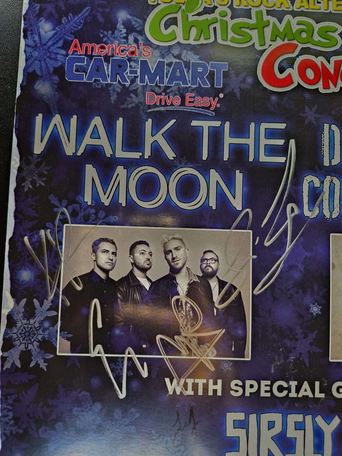 Signed Poster Walk The Moon, Dashboard Confessional & Sir Sly 11x17, image 2
