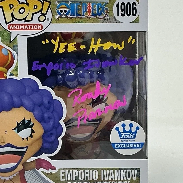 Randy Pearlman Autographed Emporio Ivankov One Piece Funko Pop #1906 OCCM, изображение 2