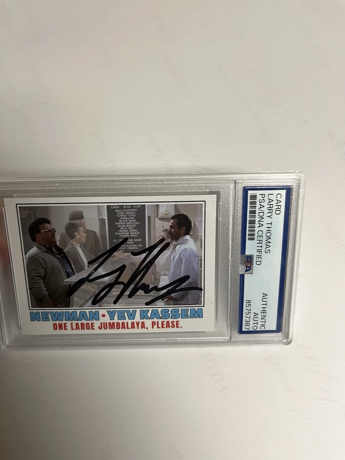 Autographed Larry Thomas Seinfeld Soup Nazi Card PSA Signed Auto Authentic, image 5