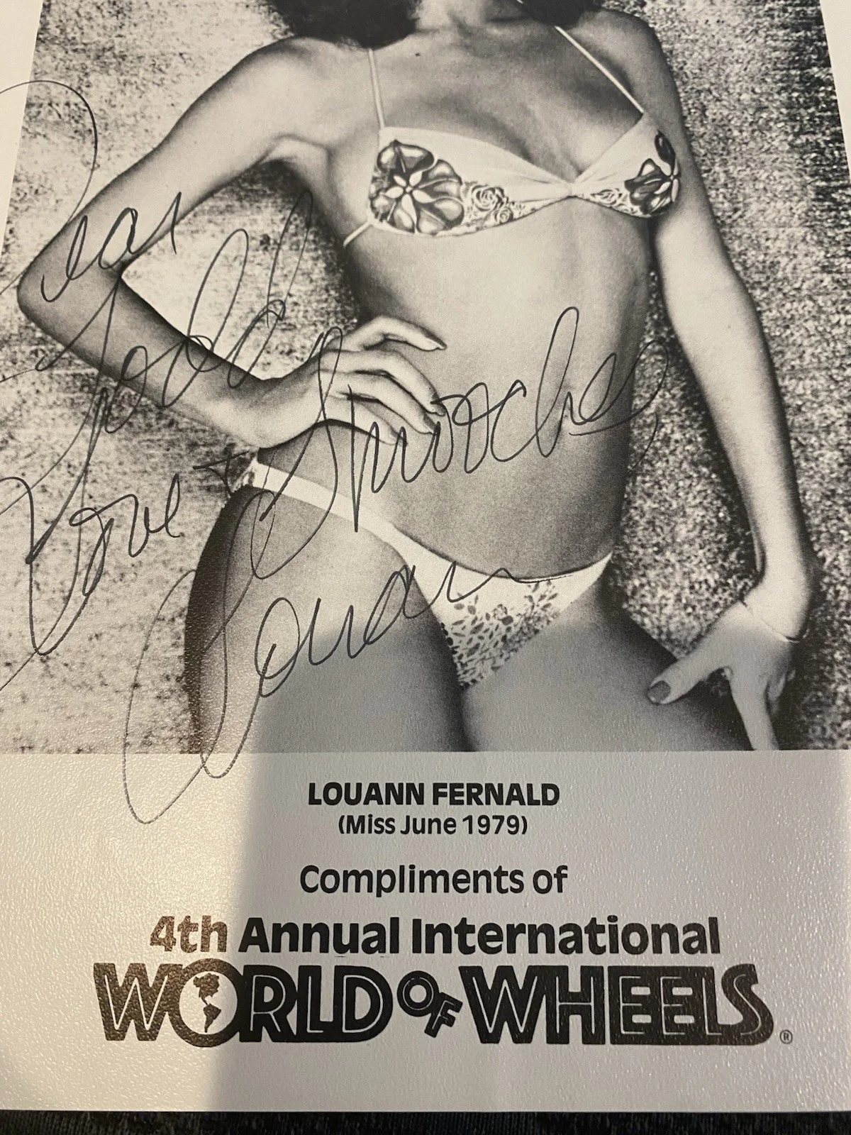 Signed Autographed Picture Of Miss June 1979 Louann Fernald, изображение 3