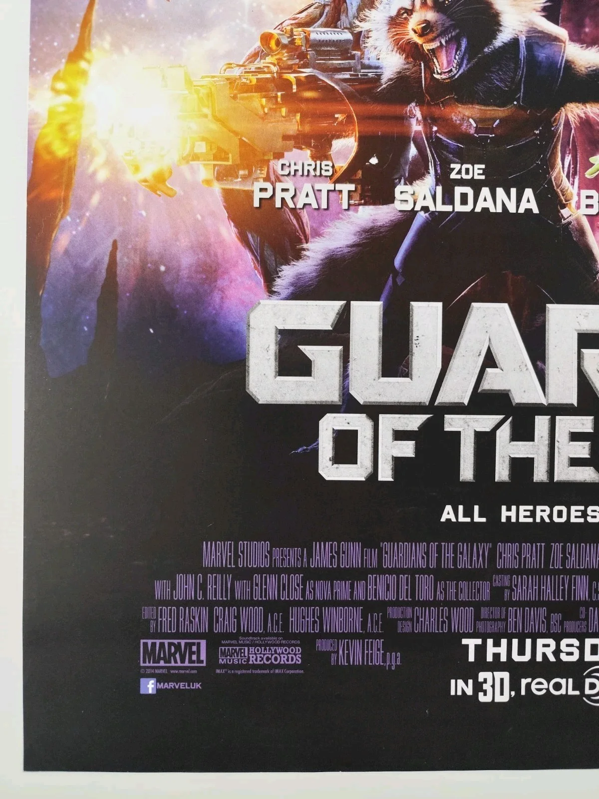 🎯 Guardians of the Galaxy (2014) Original One Sheet – Rolled – DS - Marvel, image 5