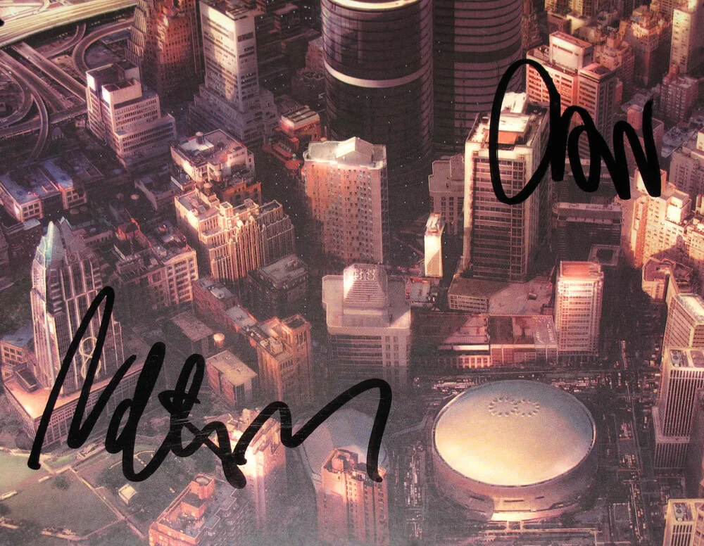 FOO FIGHTERS - Taylor Hawkins — Taylor Hawkins +3 signed FOO FIGHTERS "SONIC HIGHWAYS" Vinyl Album b COA, изображение 4