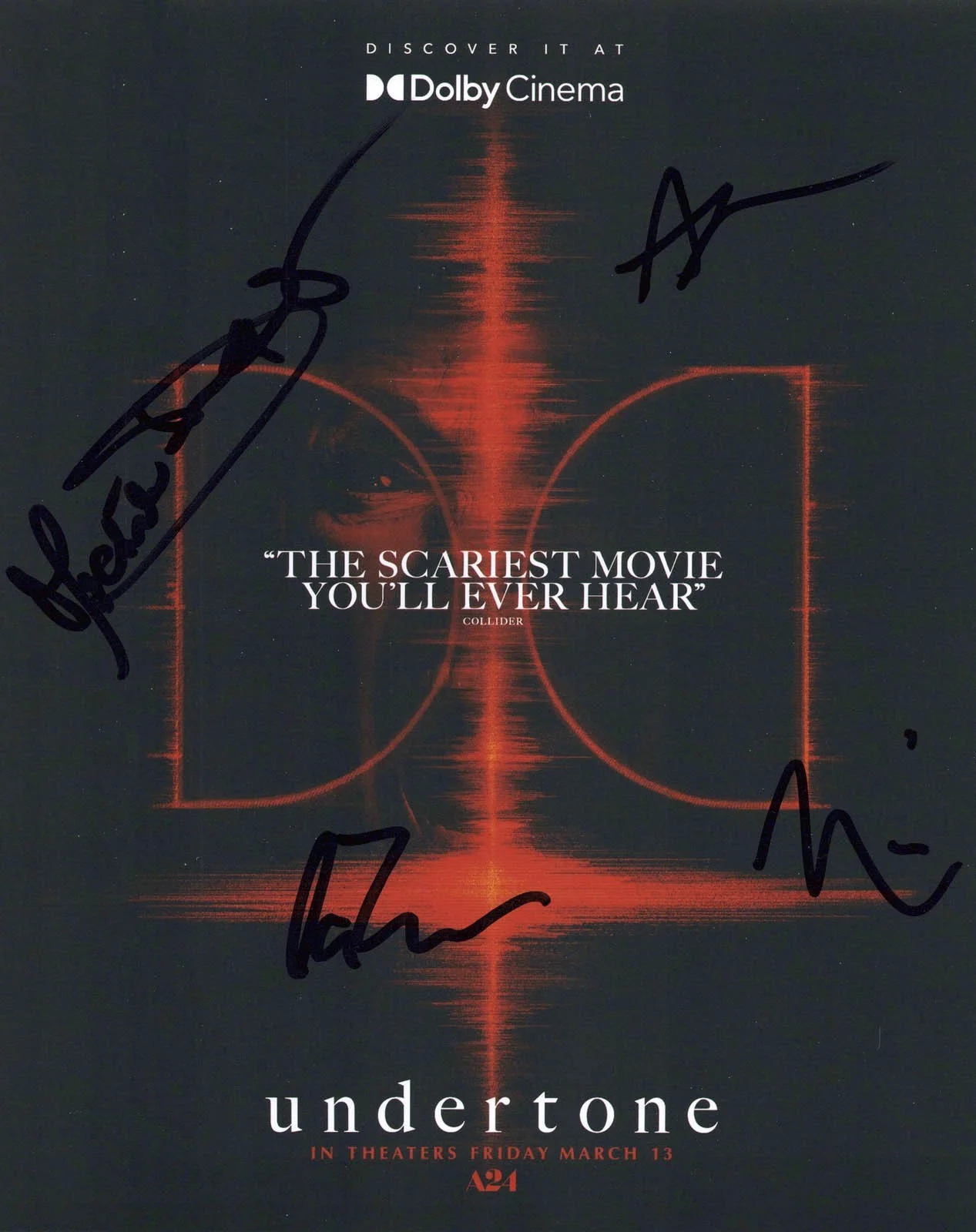 NINA KIRI, ADAM DiMARCO, IAN TUASON, MICHELE DUQUET — Nina Kiri, Adam DiMarco +2 signed "UNDERTONE" 8x10 Photo EXACT PROOF a COA, изображение 3