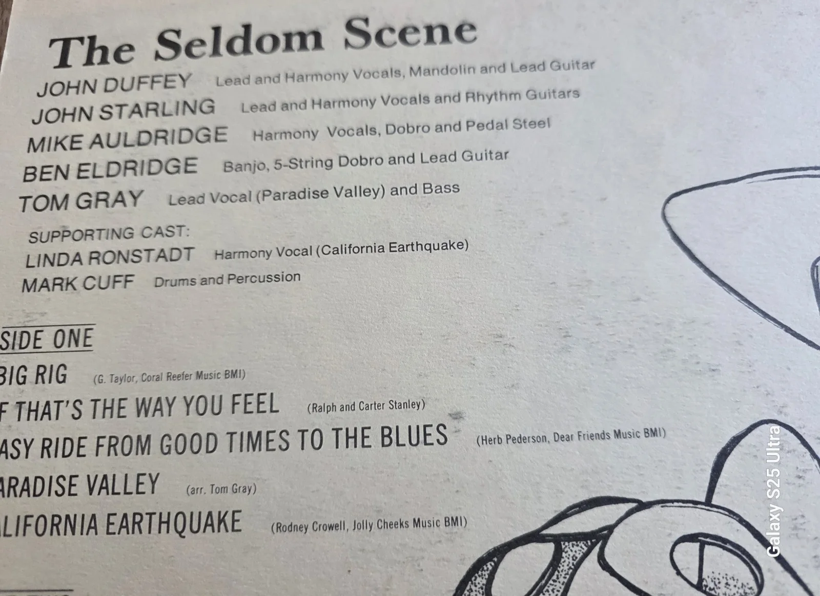 Linda Ronstadt W Seldom Scene Autographed Lp Pretty Amazing, image 3