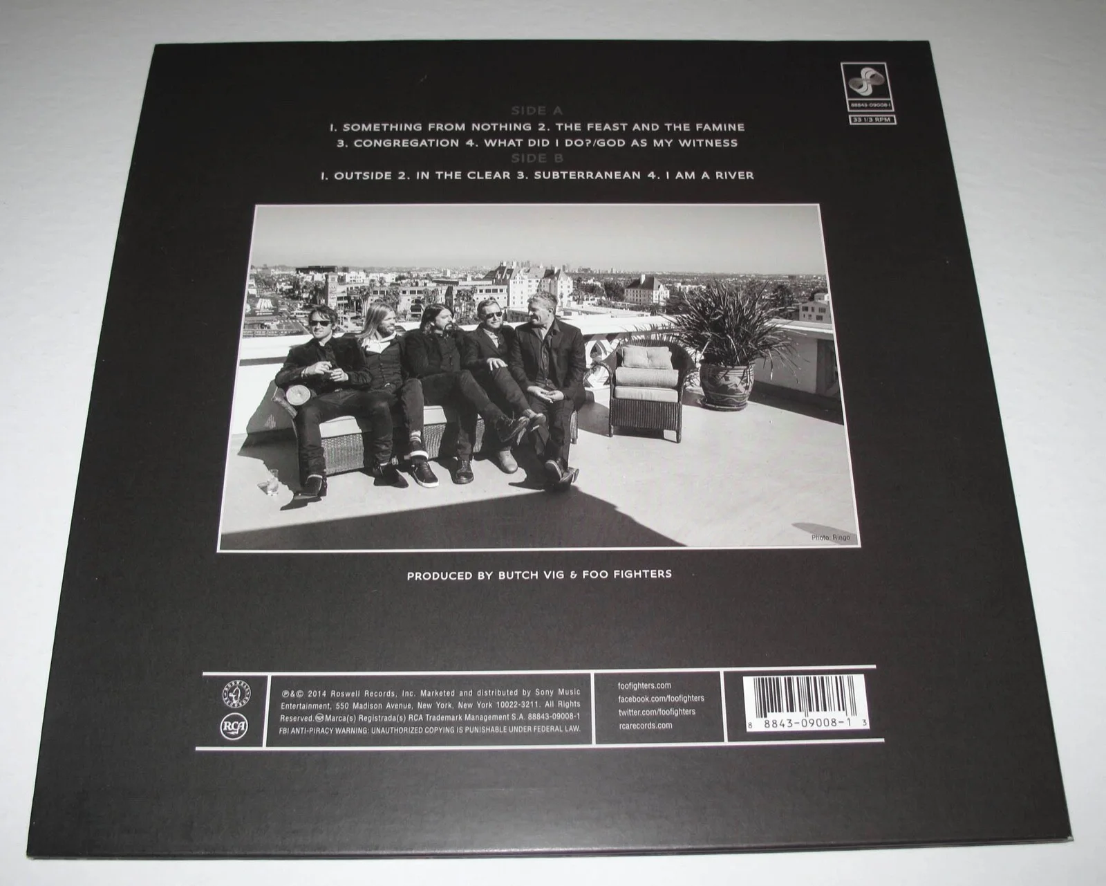 FOO FIGHTERS — Taylor Hawkins +3 signed FOO FIGHTERS "SONIC HIGHWAYS" Vinyl Album a COA, изображение 5
