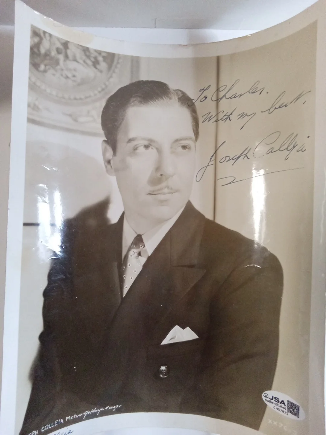 Joseph Calleia Signed 8x10 Photo JSA Authentic Touch Of Evil Gikda Film Noir, изображение 3