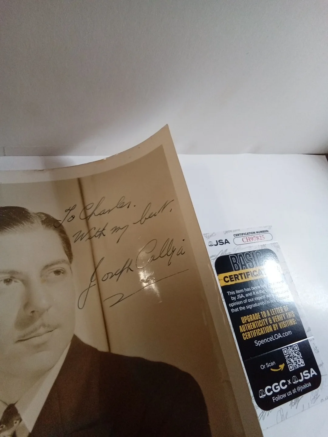 Joseph Calleia Signed 8x10 Photo JSA Authentic Touch Of Evil Gikda Film Noir, изображение 4