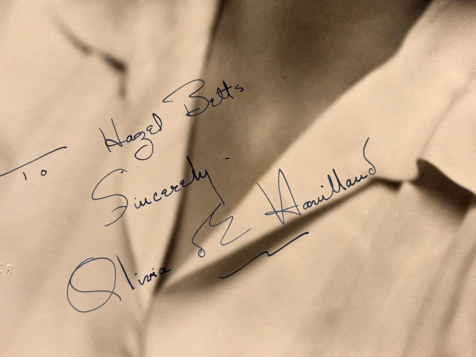 Olivia de Havilland Beautiful Very Rare Early Autographed Oversize 11/14Photo30s, изображение 5