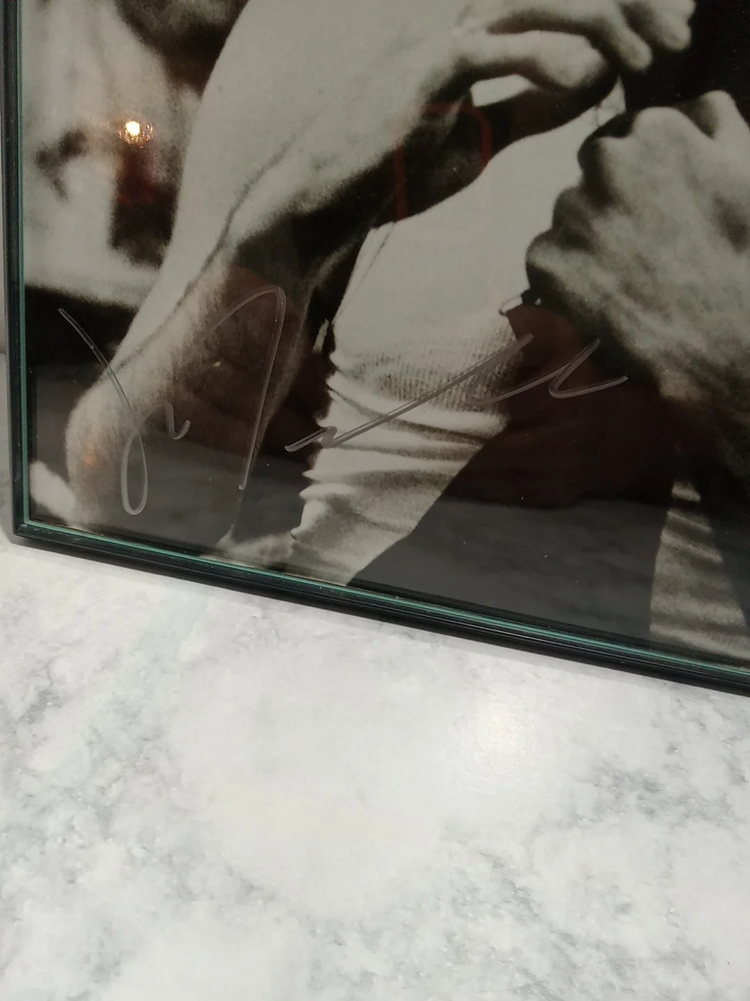 John Travolta — John Travolta Vintage actor-singer Framed, black and white photo signed, image 3
