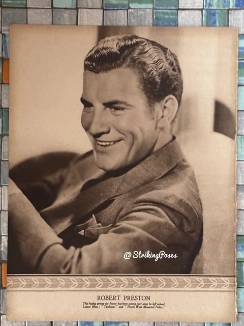 Vintage Magazine Clipping 1930s ROBERT YOUNG ROBERT PRESTON film stars 8x10 3/6, изображение 2