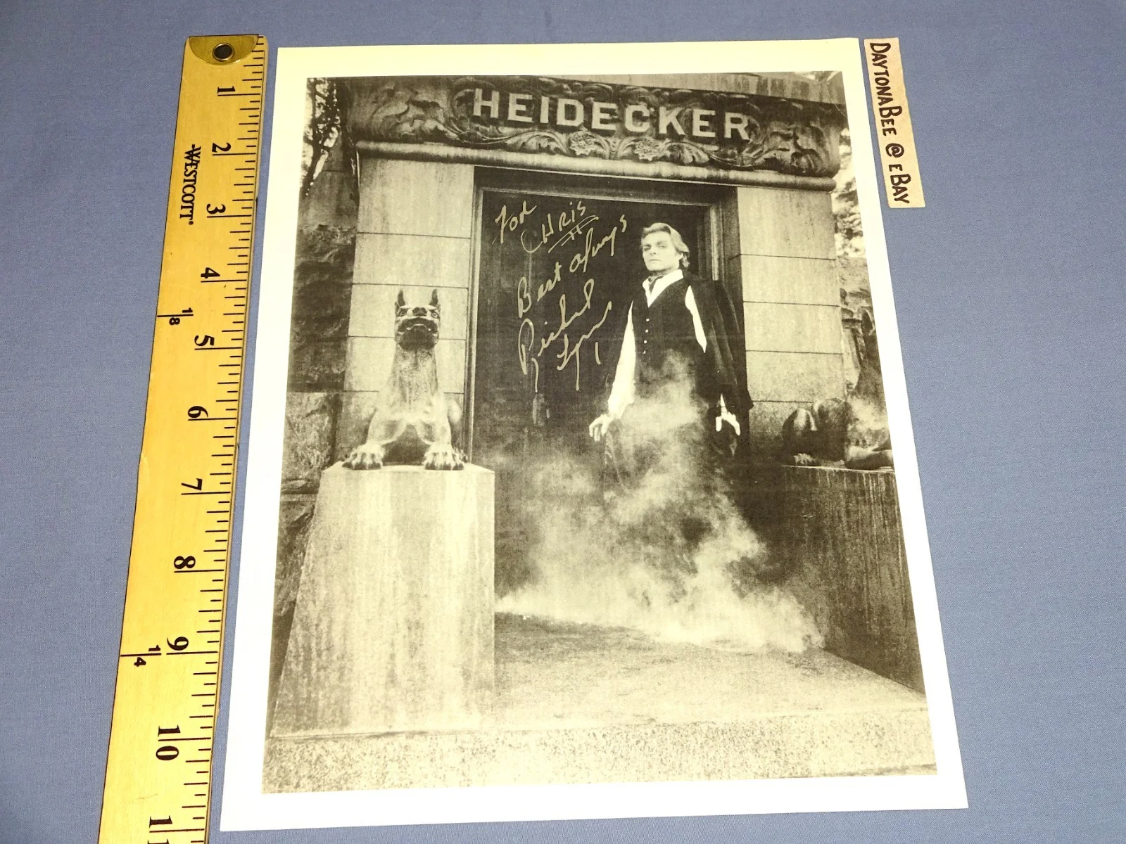 Richard Lynch Autograph 8.5x11 Portrait Signed Photo Vampire 1979 Anton Voytek, изображение 3