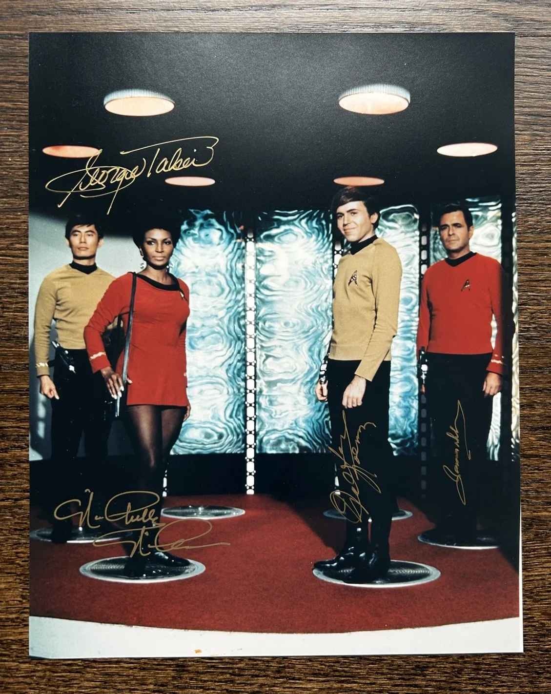 DeForest Kelley, James Doohan, Nichelle Nichols, George Takei — Star Trek Cast Crew Original Series Complete Signed Autographed JSA COA RARE!!!, image 2