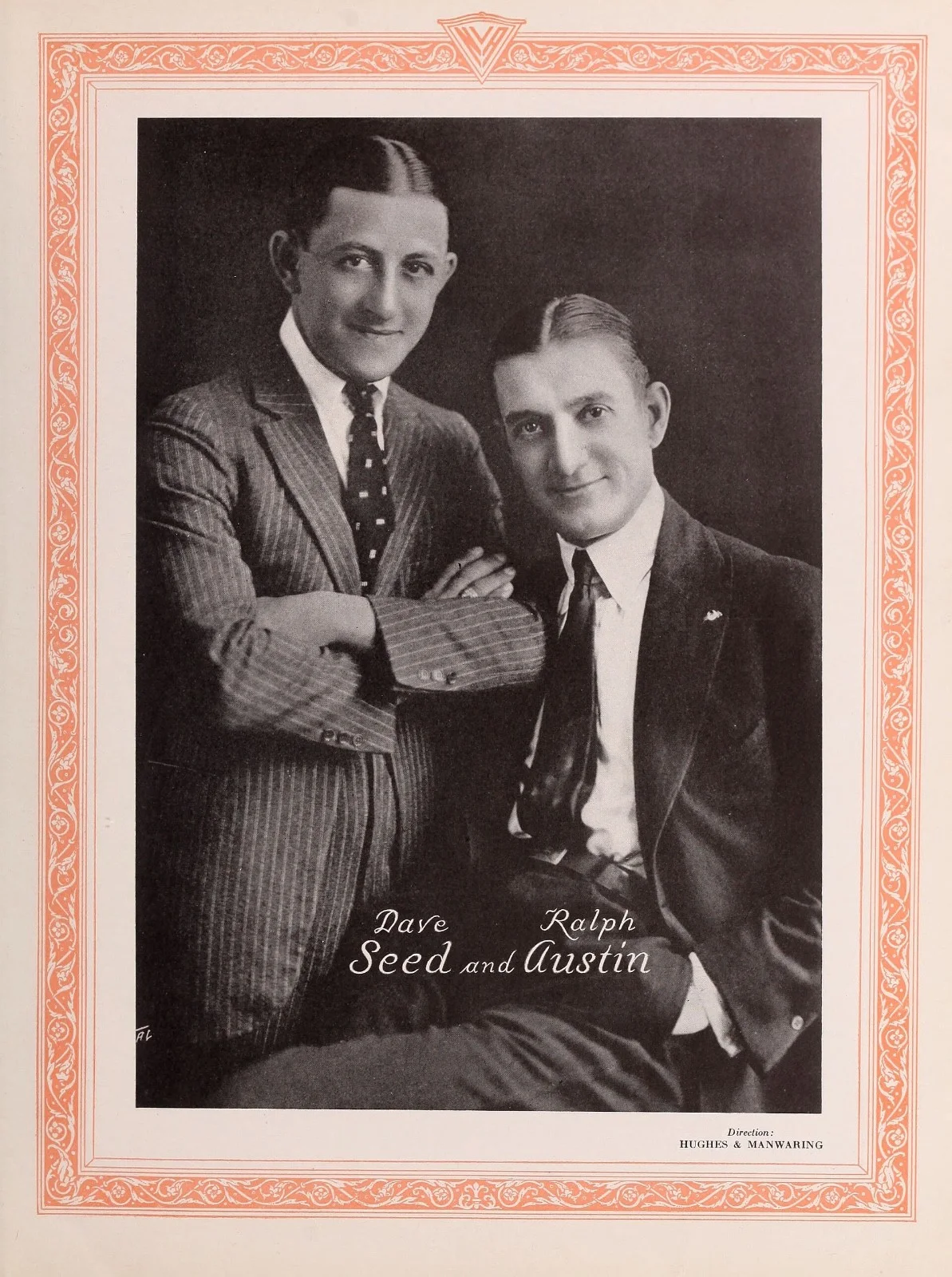 RALPH AUSTIN+DAVE SEED—SIGNED PHOTO—VAUDEVILLE+BROADWAY COMEDY DUO—ArtistsModels, image 4