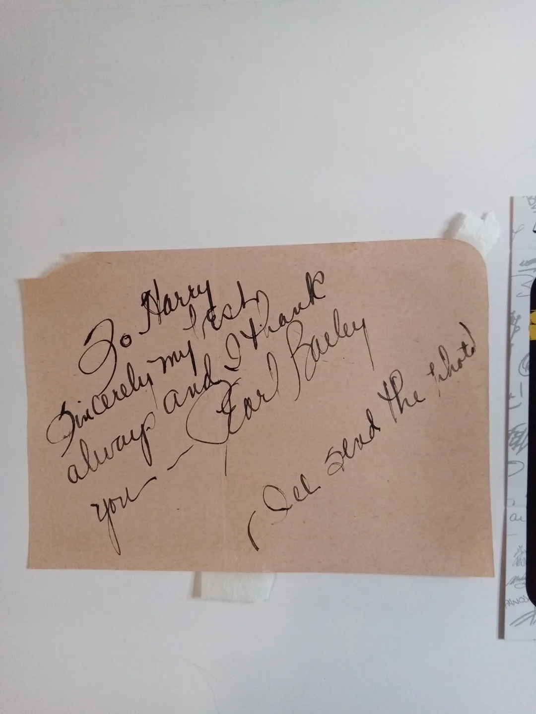 Pearl Bailey Signed Cut Inscribed JSA COA Hello Dolly Singer, image 2