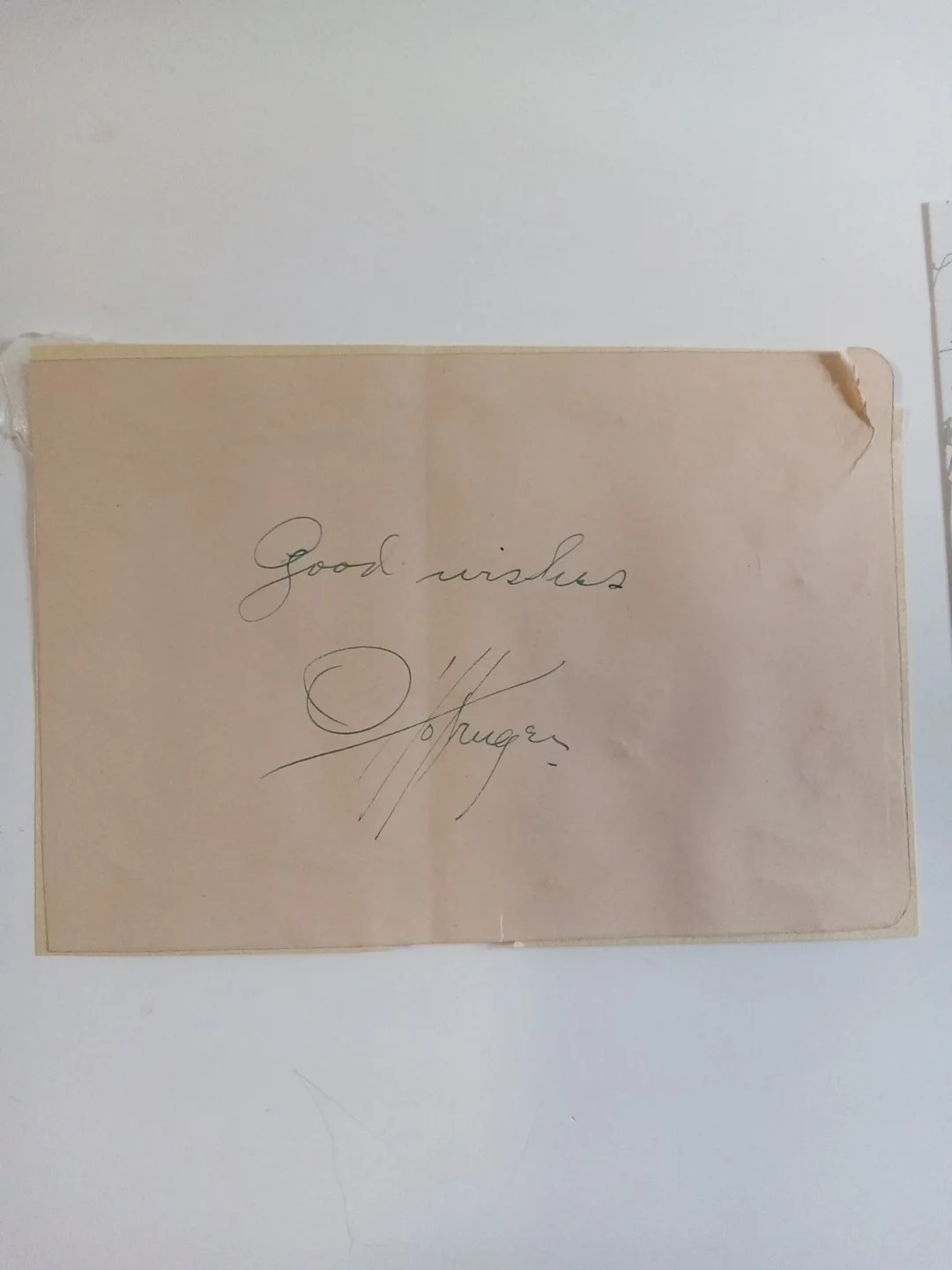 Otto Kruger — Otto Kruger Signed Cut JSA COA High Noon Saboteur Actor, image 2