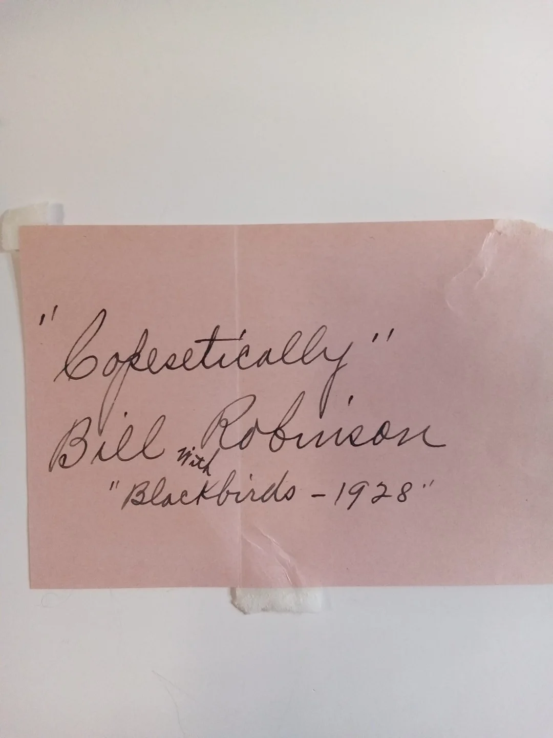 Bill Bojangles Robinson Signed Cut Inscribed "Copasetically" Blackbirds 1928 JSA, image 2