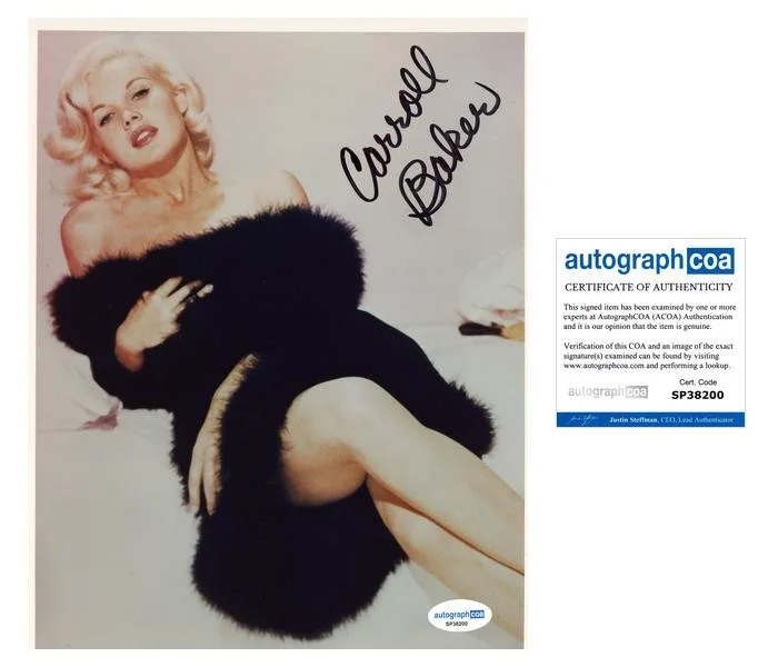 Carroll Baker — Carroll Baker "Baby Doll" AUTOGRAPH Signed Autographed 8x10 Photo ACOA