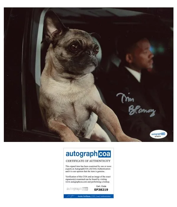 Tim Blaney — Tim Blaney "Men in Black" AUTOGRAPH Signed 'Frank the Pug' 8x10 Photo E ACOA