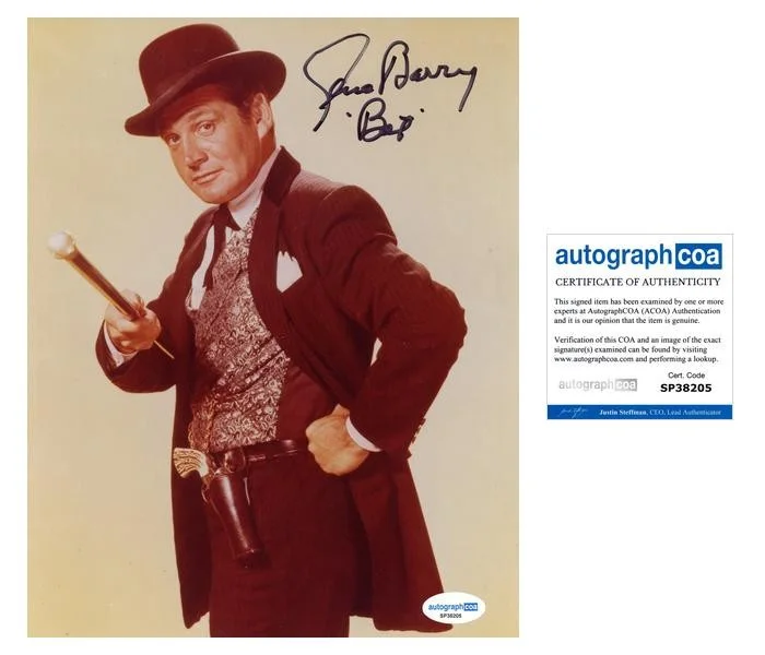 Gene Barry — Gene Barry "Bat Masterson" AUTOGRAPH Signed Autographed 8x10 Photo ACOA