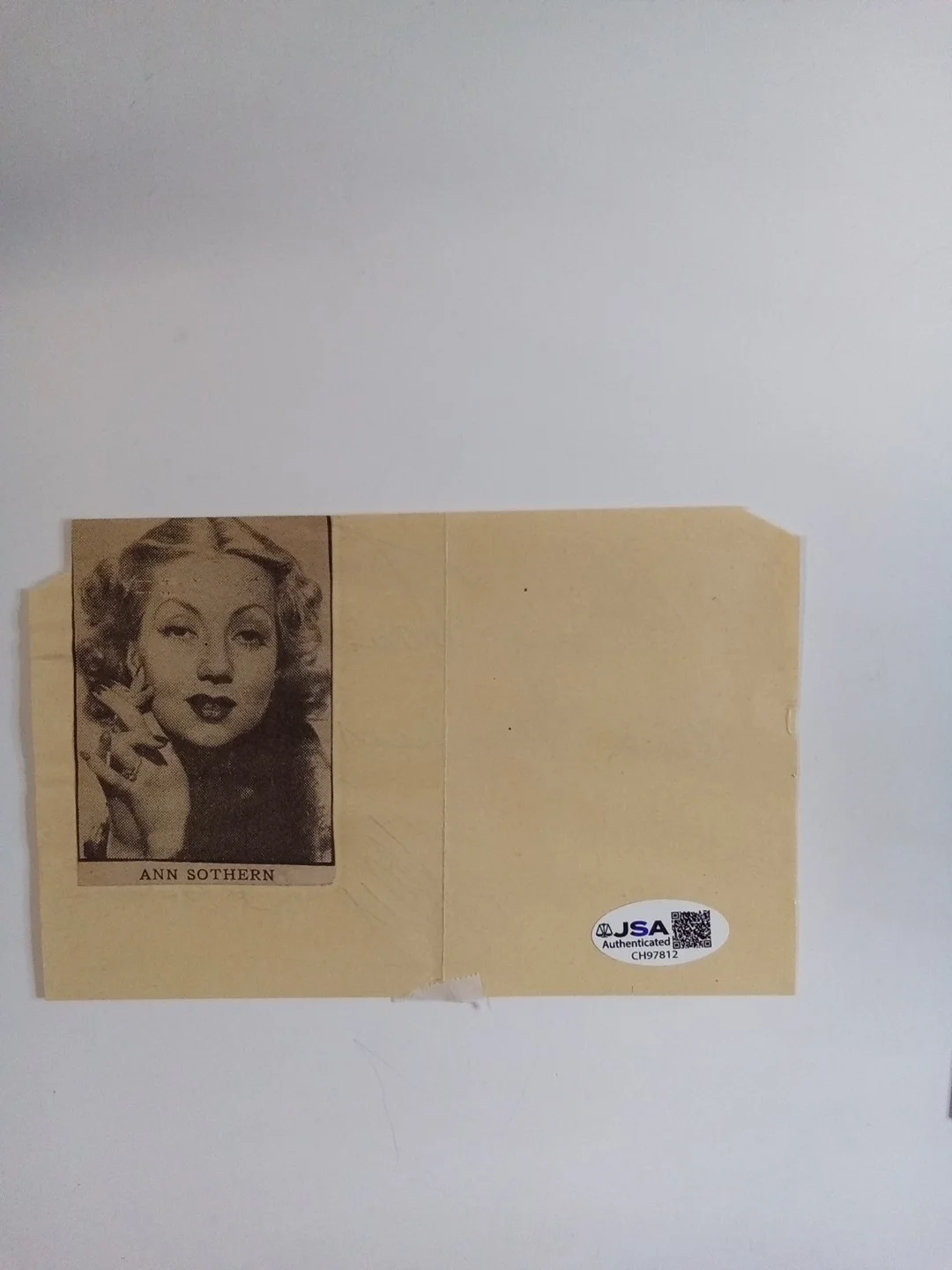 Ann Sothern Actress Maisie Signed Cut Inscribed JSA, image 3