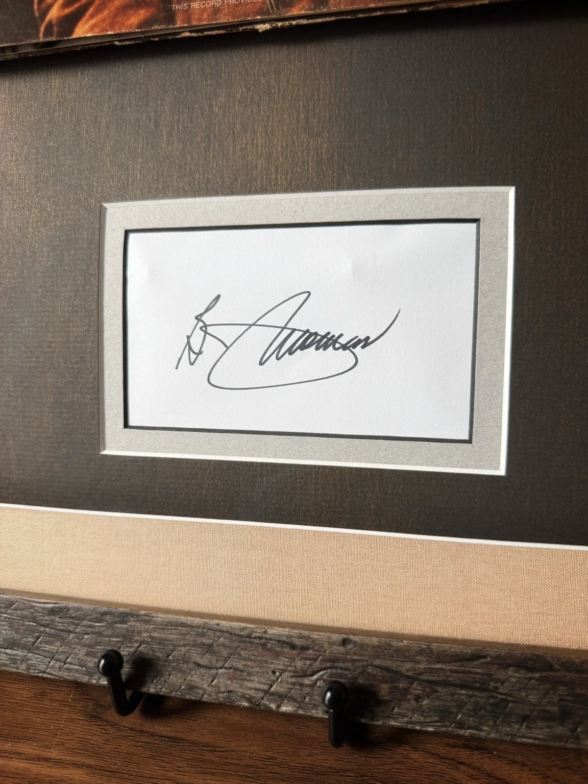 B. J. Thomas Signed Card & His 1970 Most Of All Album Professionally Framed, изображение 2