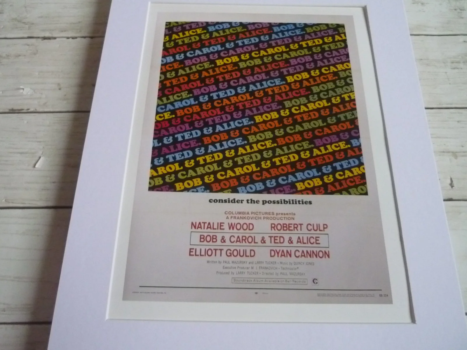 14x11 framed mounted poster Film bob carol ted alice & elliot gould, изображение 2
