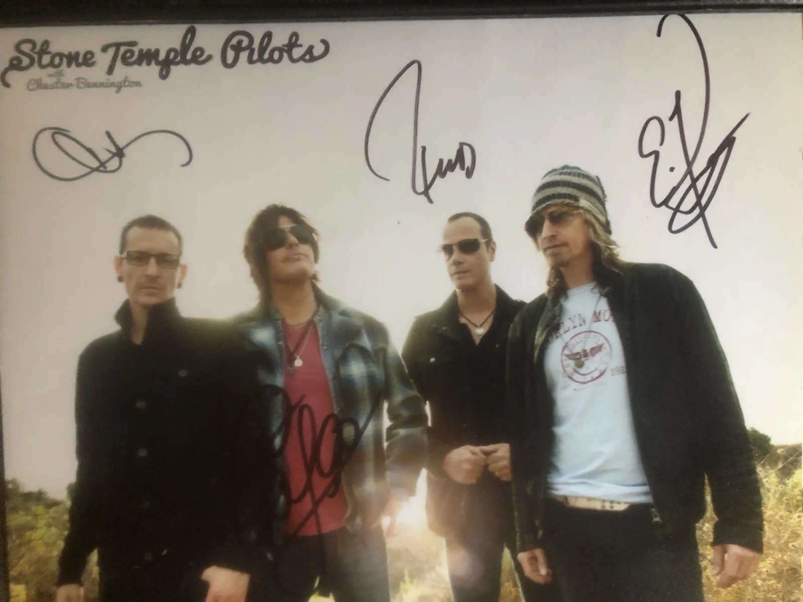 Stone Temple Pilots w Chester Bennington + SIGNED Autographed 8x10 Linkin Park, изображение 4