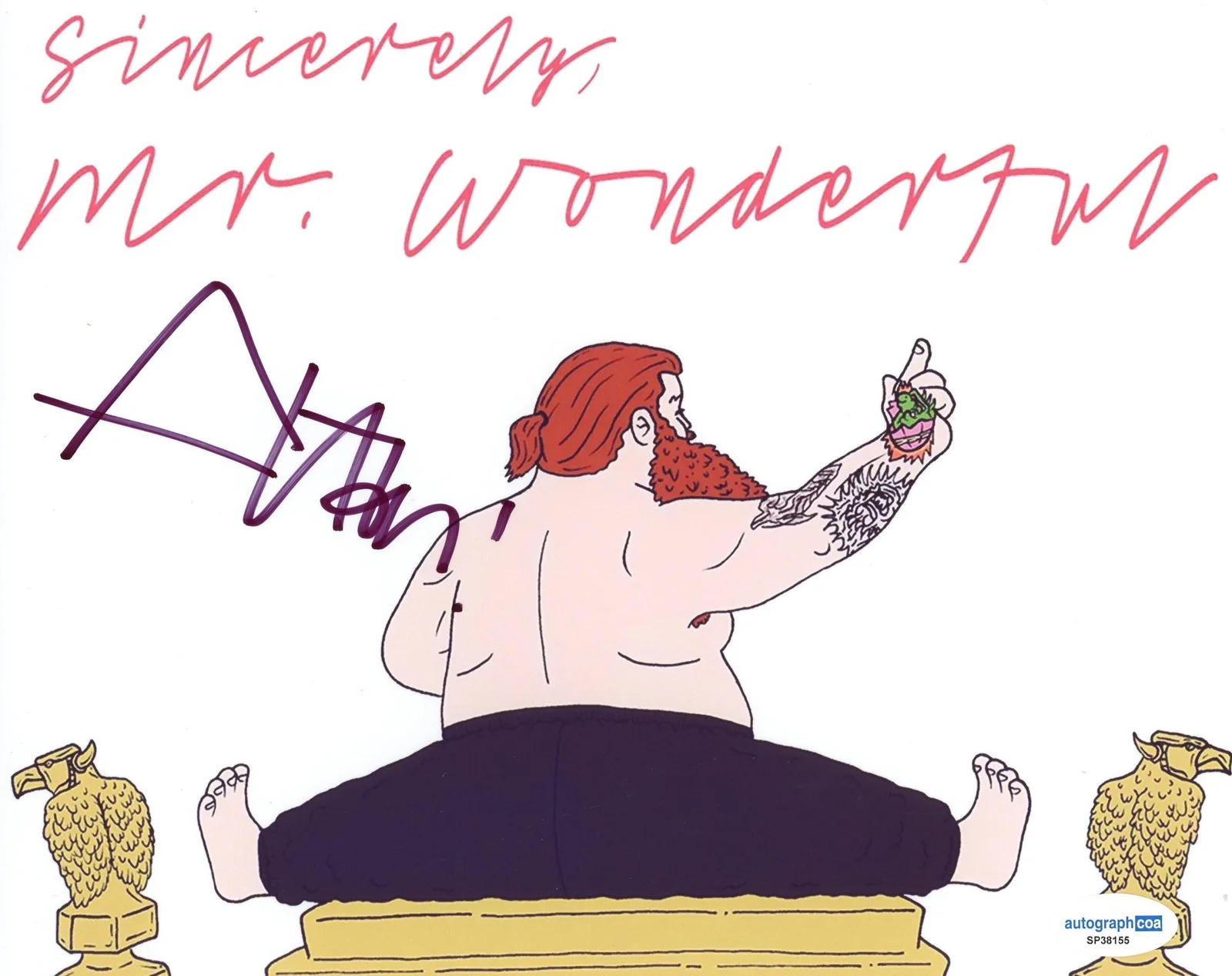 Action Bronson — Action Bronson "Sincerely, Mr. Wonderful" AUTOGRAPH Signed 8x10 Photo ACOA, изображение 2